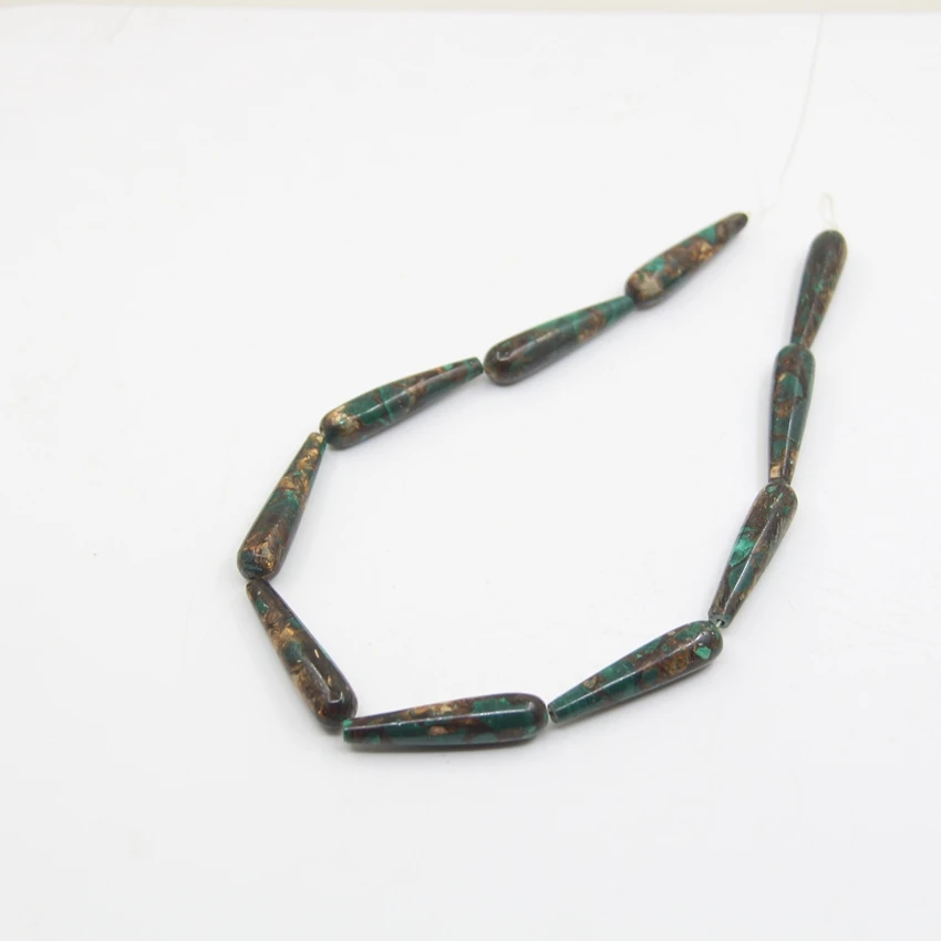 Sea Sediment Imperial Jasper gems Teardrop Pear Drop Beads,Emperor Stone For  Pendants Necklace Charms40x10mm Necklaces Jewelry