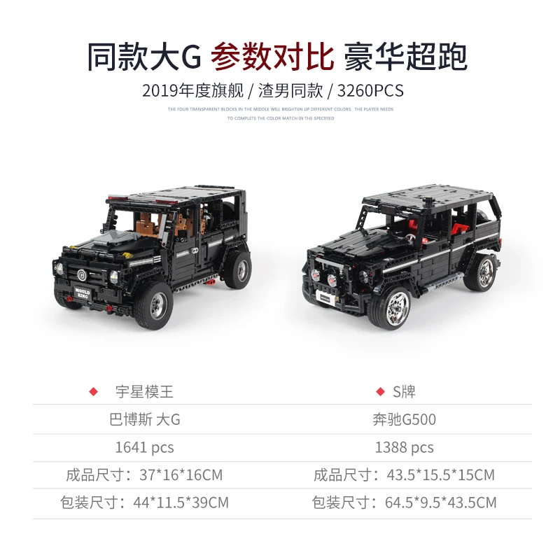 Technic brinquedos LegoED MOC Benz SUV G500 AWD Wagon Car Model Kit Building Stacking Blocks For Kids Educational Toys DIY Gifts