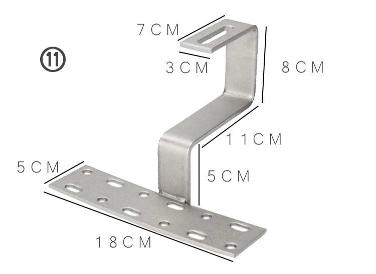 19-29 мм Регулируемая солнечная панель монтажный крюк Монтажный кронштейн на плитку крыши для солнечной панели Монтажная система pv монтажный кронштейн