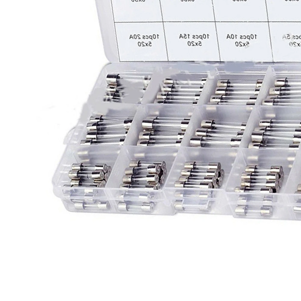 150*250 V 5x20mm Стеклянные Предохранители быстрая дувная трубка предохранители Ассорти 0.1A-20A Замена
