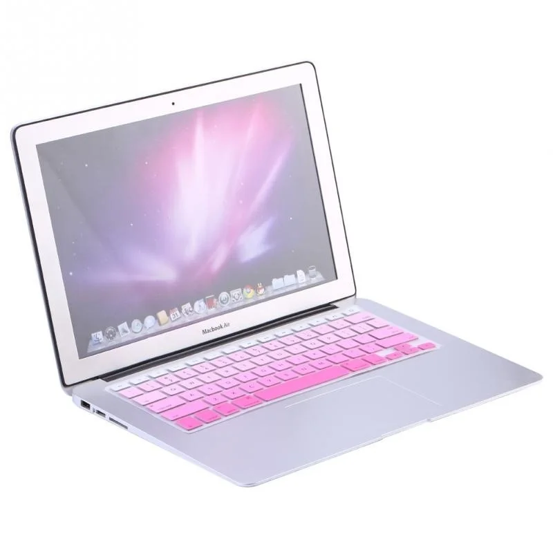 Наклейки на клавиатуру для Macbook 13 15 Air13 протектор Teclado силиконовые английские буквы градиентная Защита клавиатуры клавир