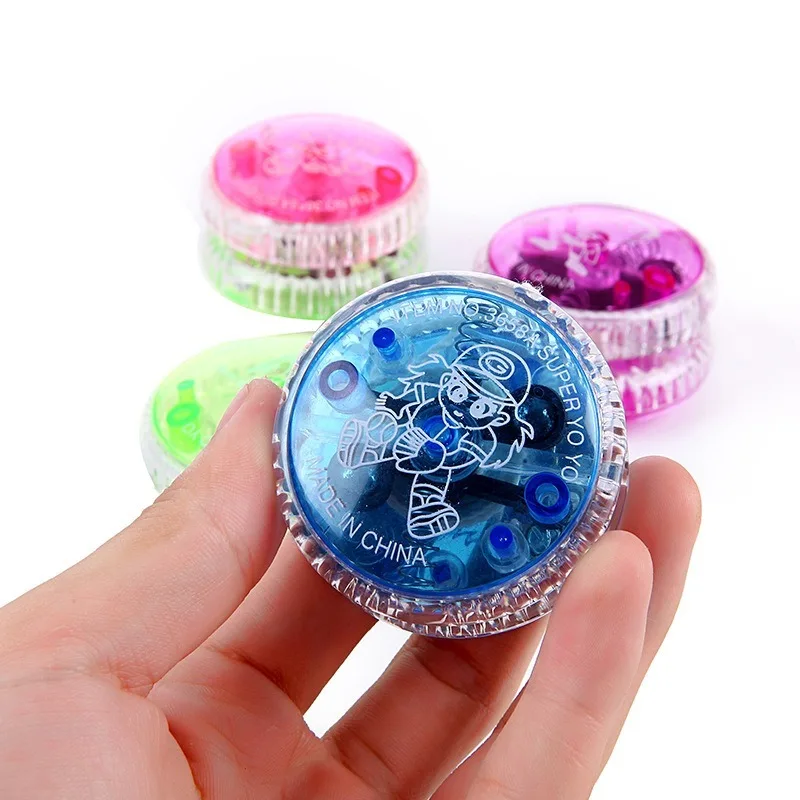 New LED Flashing Yoyo Classic Kids Toys Magic Yoyo Spin Plastic Bearing with Spinning String Toys for Children
