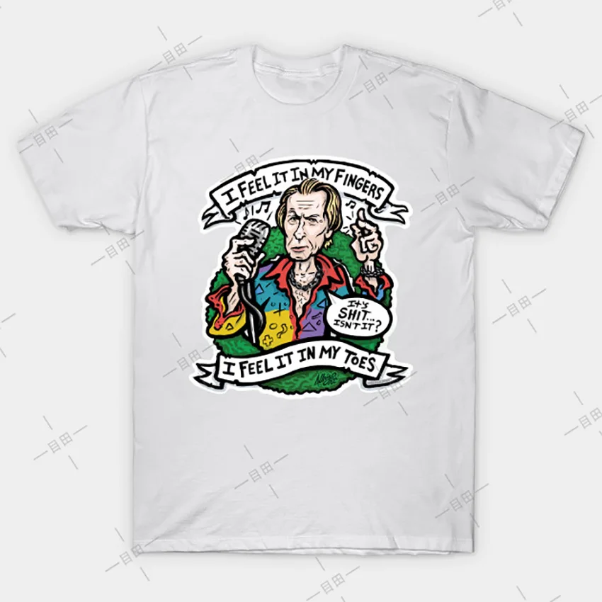 Billy Mack I Feel It In My Fingers T Shirt Love Actually Billy Mack Tee Love Actually Bill Nighy Christmas Movie T Shirts Aliexpress