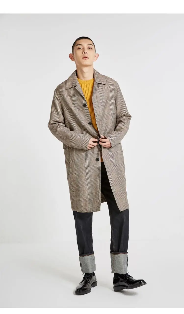 JackJones осеннее мужское Модное Длинное повседневное пальто куртка 218321577