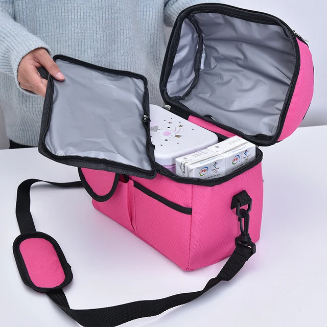 Bolsa de almuerzo aislada para mujer, bolsa térmica, bolsa de almuerzo  portátil, bolsa de caja de comida, bolsas de Picnic, bolsas para la comida  de gran capacidad para el trabajo