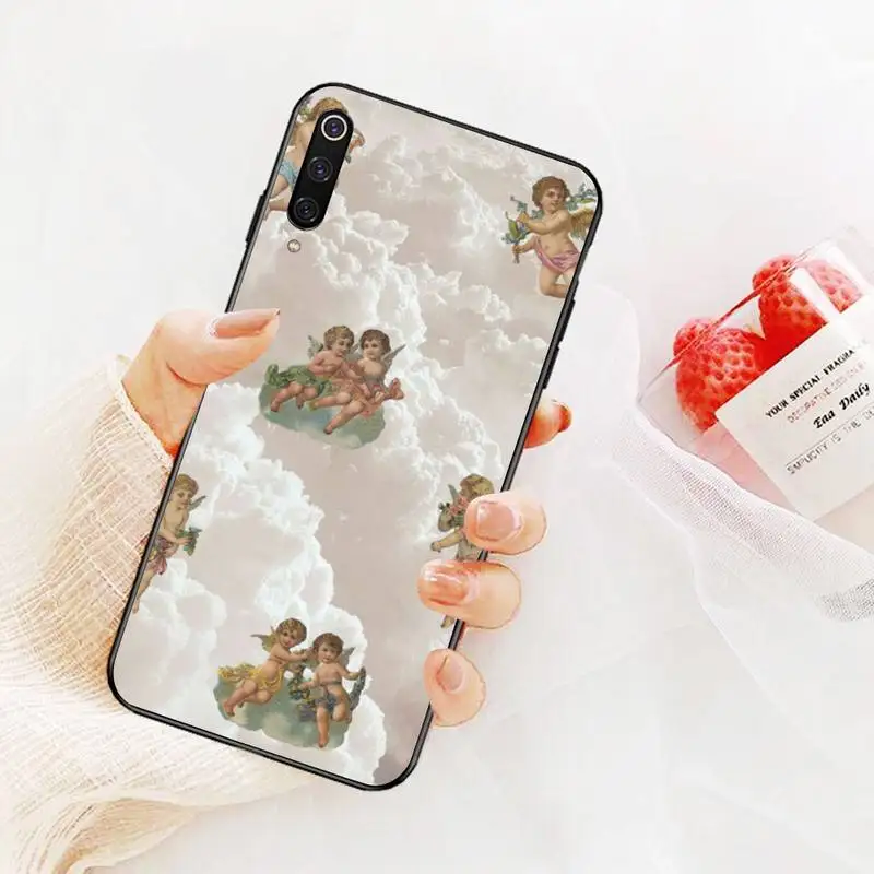 PENGHUWAN Renaissance angels hand Aesthetic Phone Case Cover for Redmi Note 8 8A 7 6 6A 5 5A 4 4X 4A Go Pro Plus Prime leather case for xiaomi