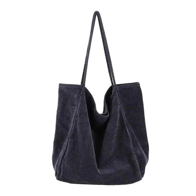 

Ougger Medium Handbag 2019 Women Bag on Shoulder Black Canvas Fashionable Large Capacity for Shopping