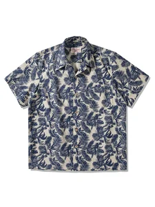 Оригинальная винтажная Свободная рубашка с принтом Гавайская Алоха большого размера США