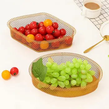 

Picnic Storage Basket Fruit Basket Rectangular Diamond Oval Storage Tray Creative Fruit Bowl Fruit Holder for Home decor 21