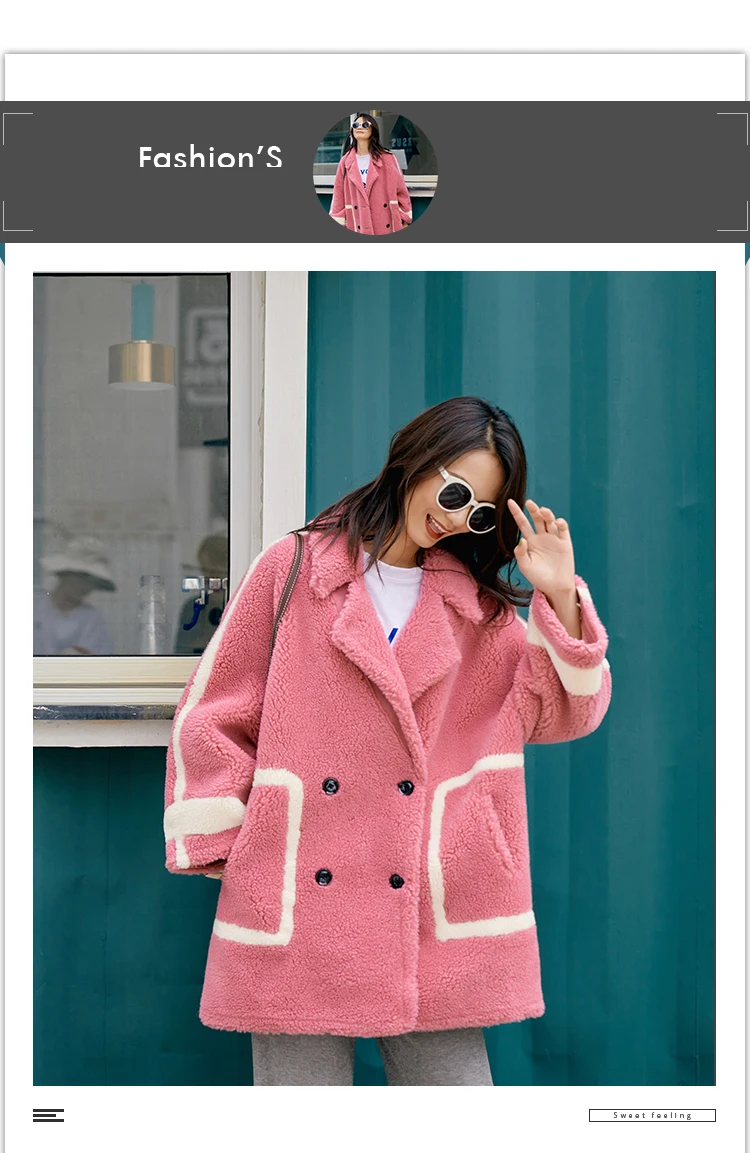 Lamb Fur Coat Multicolor Notched Neck Button Front Thick Warm Fur Long Coat Women Casual Batwing Sleeve Plus A Line Fur Outwear