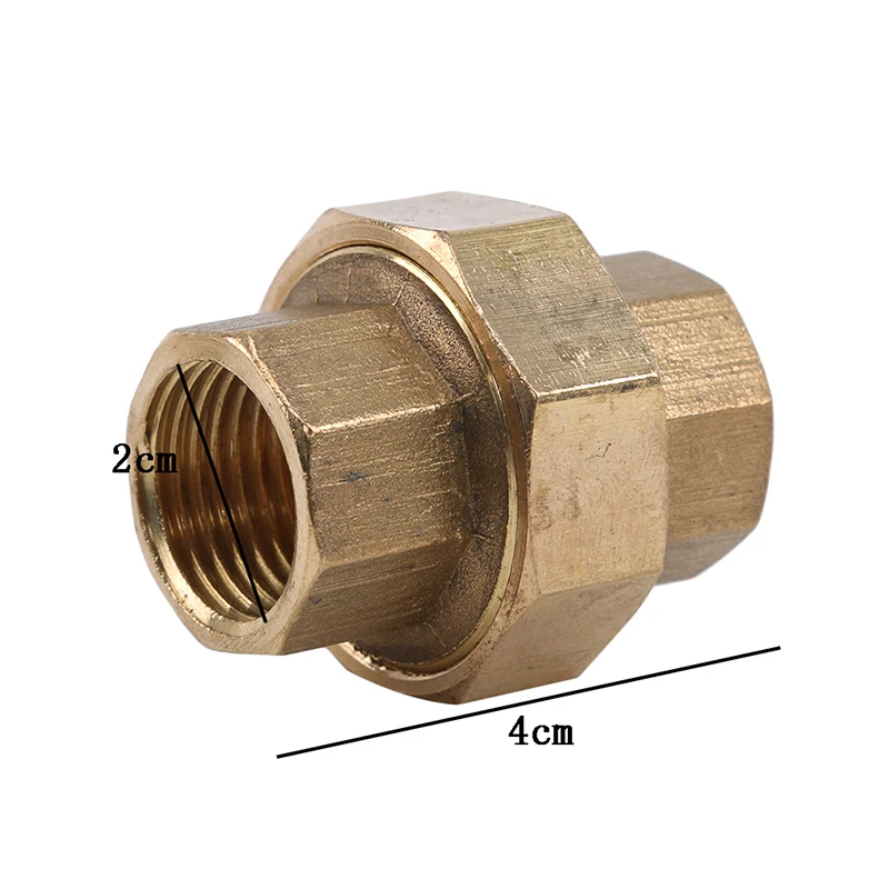 Pure Copper Thickened Female Union Live Wire Joint 4 Points/6 Points/1Inch Brass Pipe Hex Nipple Fitting Quick Adapter