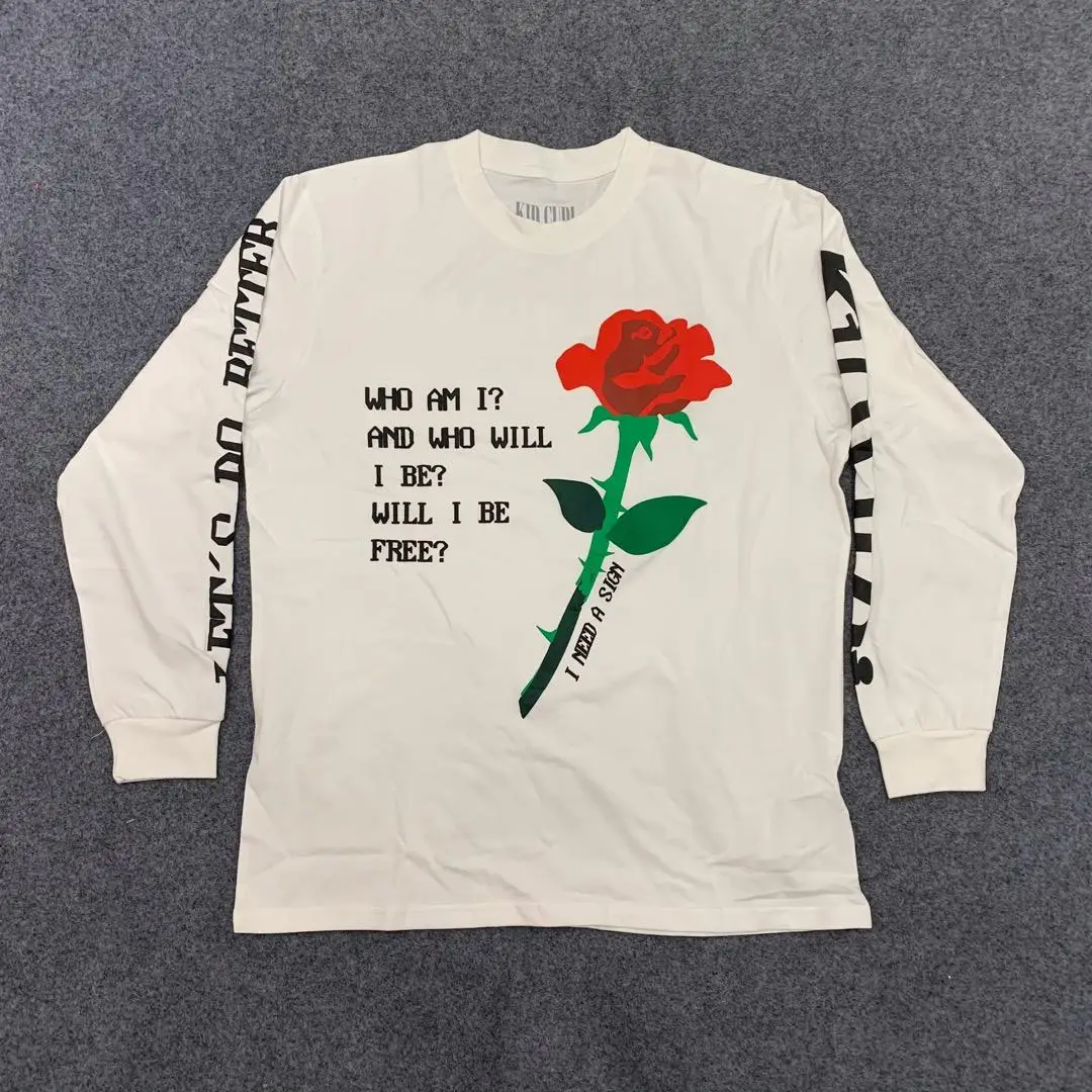 19SS CPFM. XYZ w. W. C. D футболка с длинными рукавами с 3D принтом розы 1:1 высокое качество cpfm футболки для мужчин и женщин kanye west хип хоп cpfm футболка