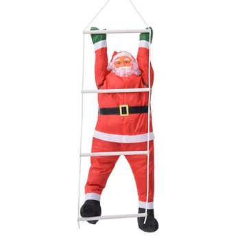

Christmas Pendant Ladder Rope Climbing Santa Claus Hanging Doll Xmas Tree Decor L69B