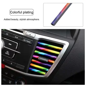 

10pcs Car-styling Car Air Outlet Vent Moulding Trim Strip PVC 20CM U Shape Interior Moulding Strip Air Outlet Vent Grille Decor