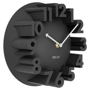 

3d Red Wall Clock Creative Design Art Number Home Decor Modern Guess Watch Quartz Home Round Wanduhr Mural Clocks