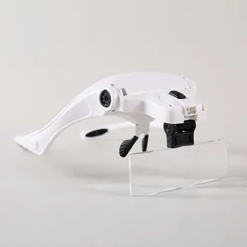 

LED Head-mounted Watch Maintenance Magnifying Glasses For Reading Optivisor Magnifying Glass Loupes Jewelry Watch Repair Tool