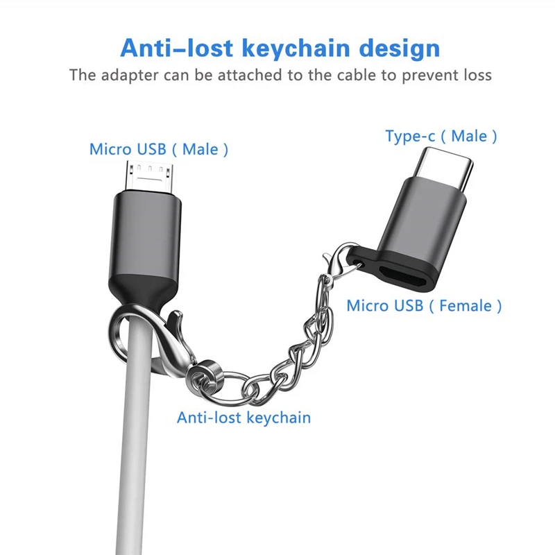 Металлический микро USB к C разъему для Huawei P20 P30 Samsung S8 S9 S10 Microusb Otg Micro Type Usbc адаптер