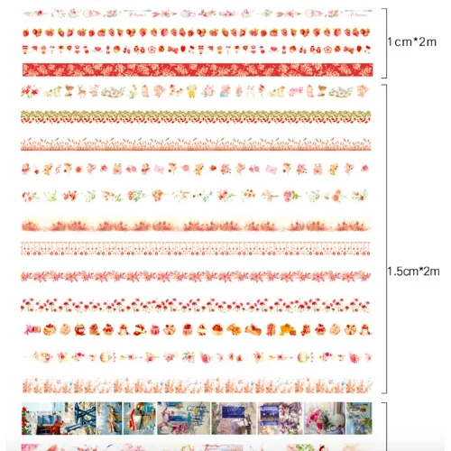 20pcs/set Decorative Lovely Tape Set Sea and Forest Series Paper Stickers School Stationery Scrapbooking Supply Student Gift - Цвет: 005