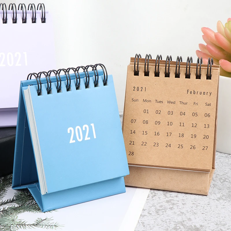 2021 настольный мини календарь DIY портативный Настольный ежедневный планировщик