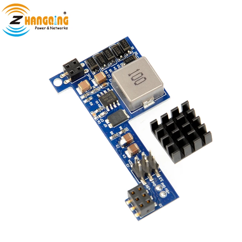 Passive POE-PiHat 10W PoE delivering power to a Raspberry Pi 3B+ or Pi 4, Output 5V PoE Hat board 5
