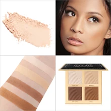 4 цвета натуральная Пудра основа управления маслом яркий белый отбеливающий консилер макияж порошок все типы кожи водонепроницаемый красота