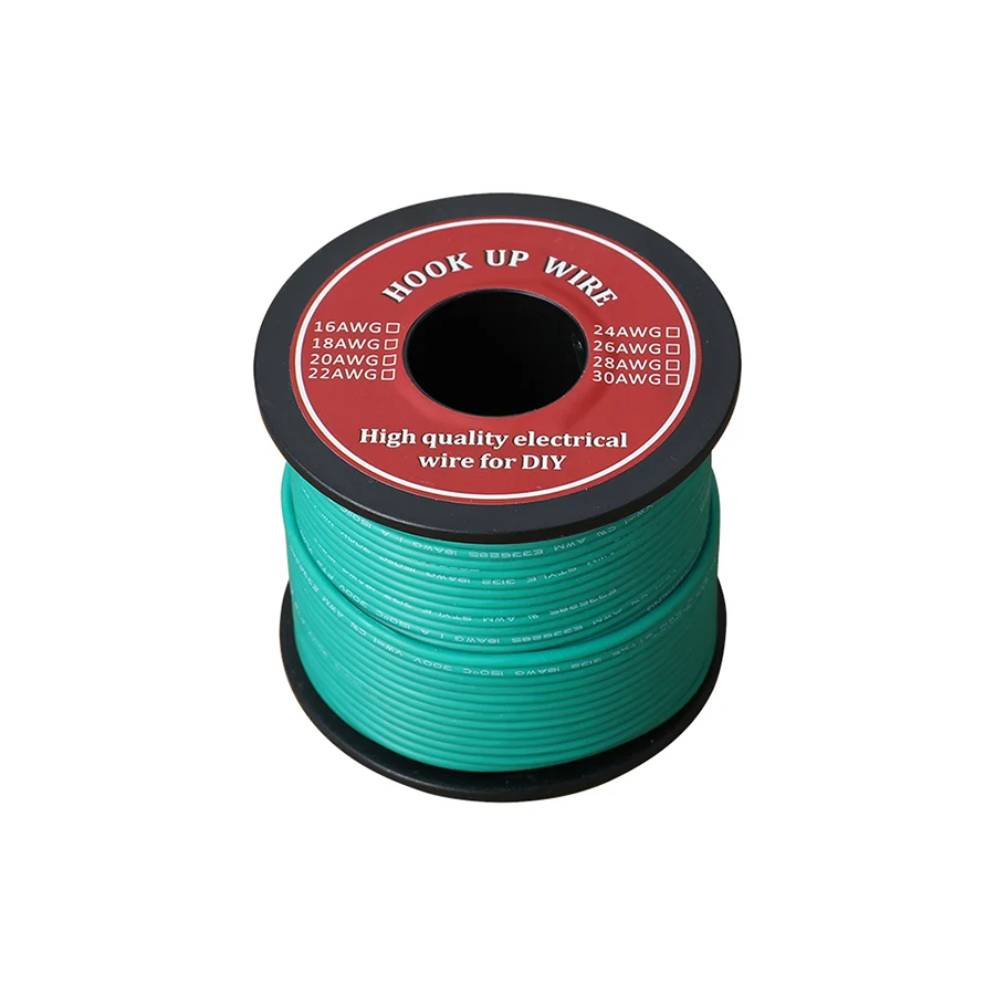 40m Soft Silicone Insulator UL3132 22 AWG Electrical Wire Tinned Copper Stranded Hook-up Wire 300V 6 Colors for DIY Toys Lamp