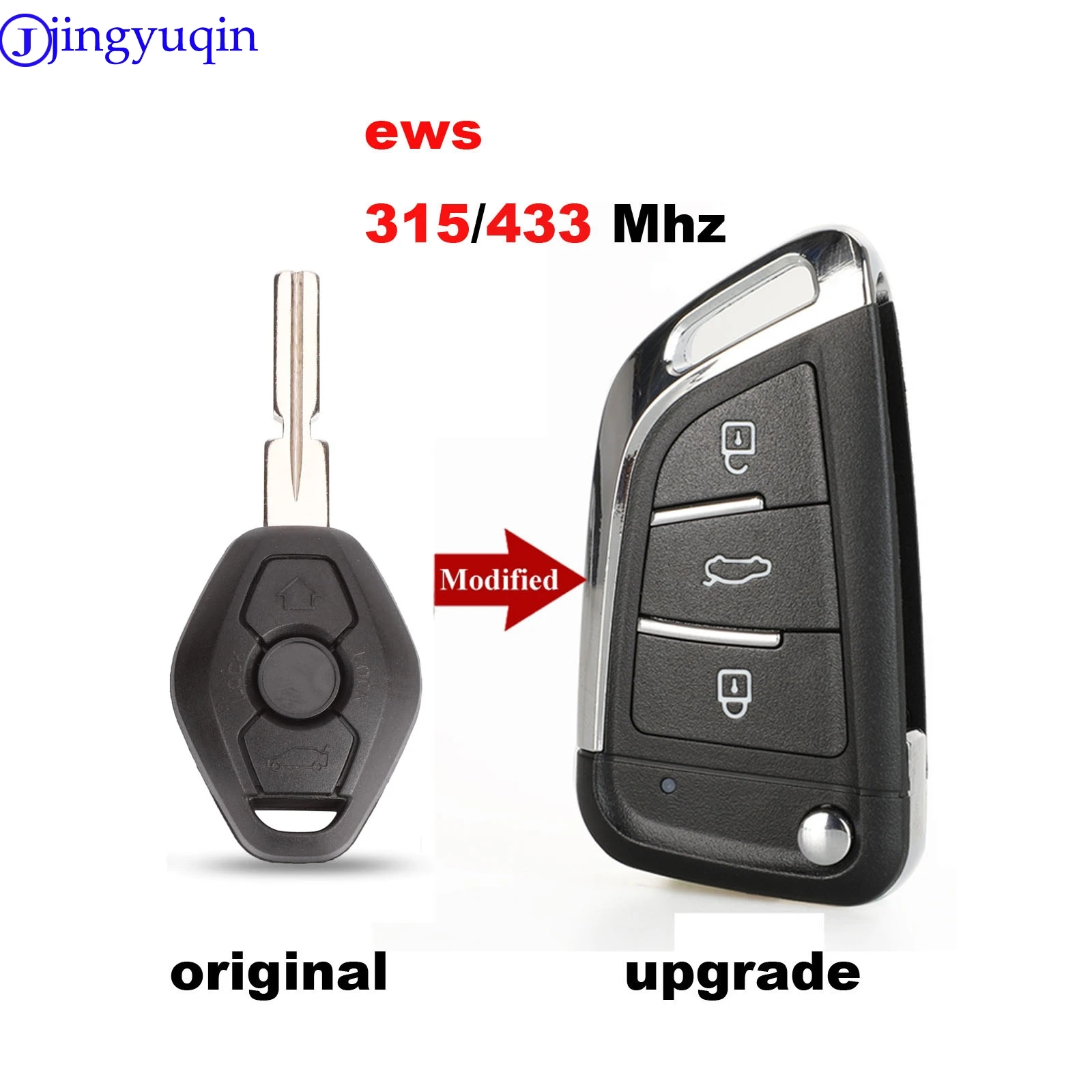 jingyuqin Upgrade EWS ASK 315/433Mhz 7935 ID44 Remote Key For BMW X3 X5 Z3 Z4 1/3/5/7 Series Keyless Entry Transmitter HU58 | Автомобили и