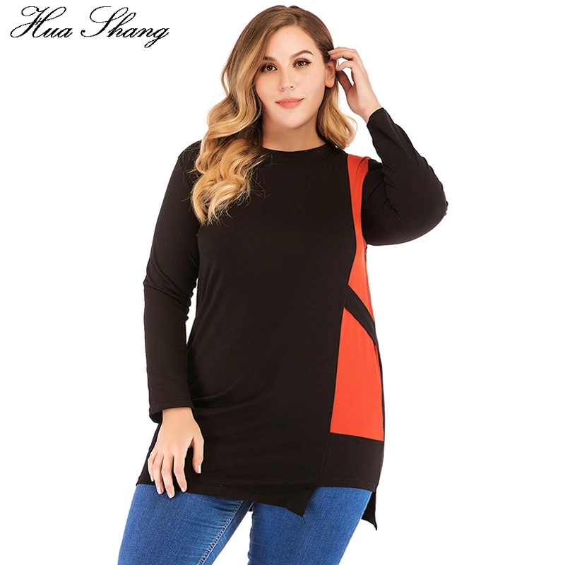 Plus Size Autumn Winter Blouse Shirt Long Sleeve Women Elegant Contrast Color Patchwork Elegant Blouse Big Size Ladies Tunic Top|Блузки и рубашки| | АлиЭкспресс