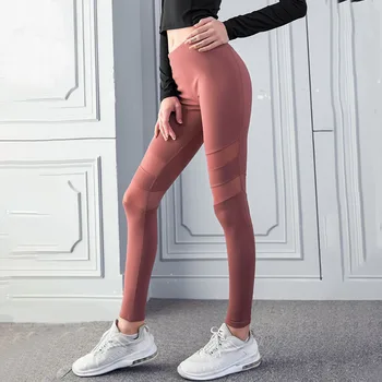 

NORMOV Casual Women Leggings Fitness Mid Waist Push Up Patchwork Ankle Length Polyester Leggin Workout Skinny Leggings