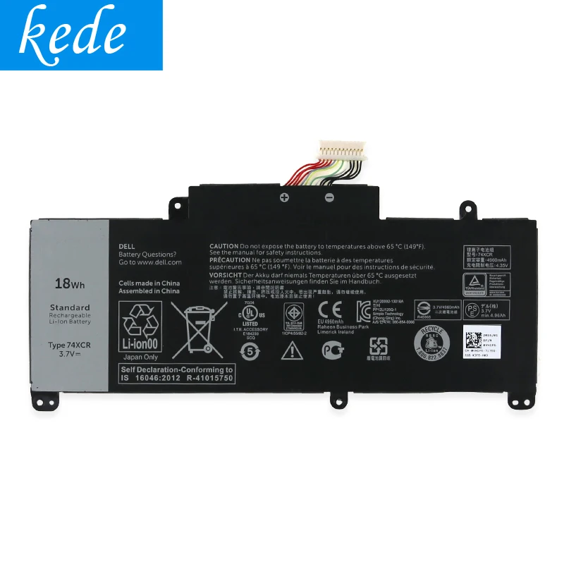 Kede Original 74xcr Laptop Battery For Dell Venue 8 Pro 50 32gb T01d Tablet 3 7v 18wh Laptop Batteries Aliexpress