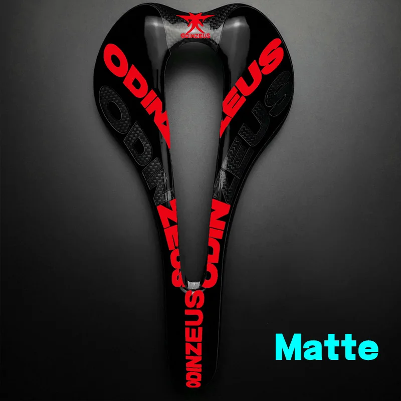 Matte Black Odinzeus, супер светильник, полностью углеродное волокно, для горного велосипеда, удобное, расширенное седло/для дороги/MTB, красочное, углеродное седло для велосипеда - Цвет: Matte Black