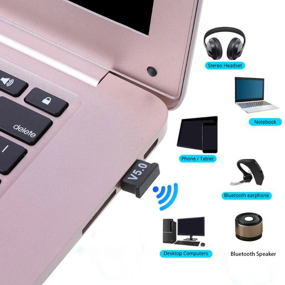 USB Bluetooth-Compatible 5.0 5.1 Adapter Transmitter Receiver Audio Dongle Wireless USB Adapter for PC Laptop bluetooth adapter