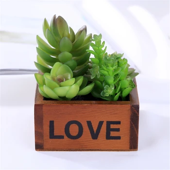 

LOVER Letter Artificial Plant Potted Mini Plant Decorative Lifelike Flower Green Plants Home Garden Decor Artificial Plant F
