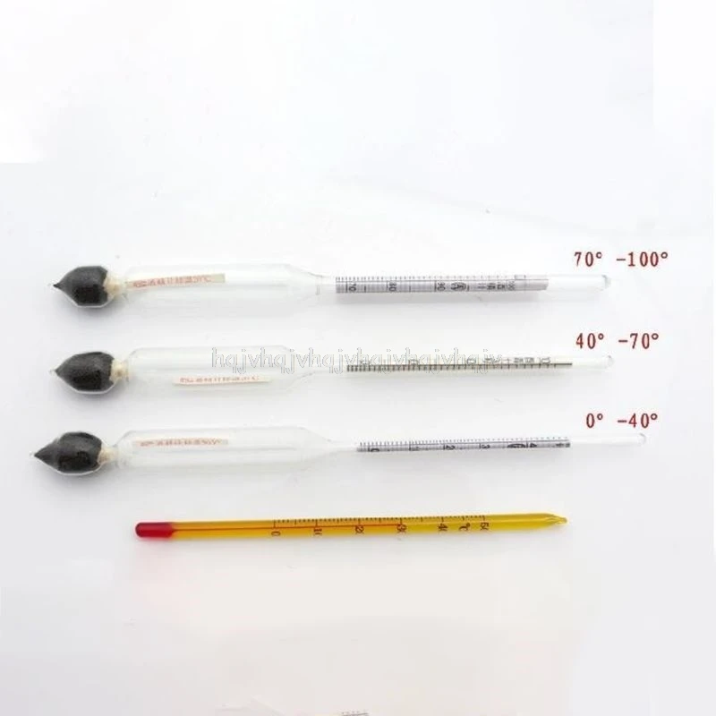 Three-Package Wine Meter Measuring Range 0-100 Degrees Three Sets Of Alcohol Gravity Concentration Meter Experimental Gadget S05