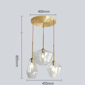 Clear---Round plate Nordic Стиль пост-современный роскошный Стекло позолоченная люстра творческий бар люстры лампа pendentes Гостиная подвесные декор настенные светильники - Цвет корпуса: Clear---Round plate