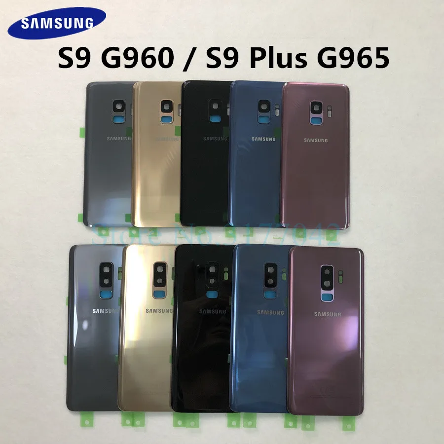Samsung задняя Батарея Крышка для samsung Galaxy S9 плюс s9+ G965 SM-G965F G965FD S9 G960 SM-G960F G960FD сзади Стекло чехол