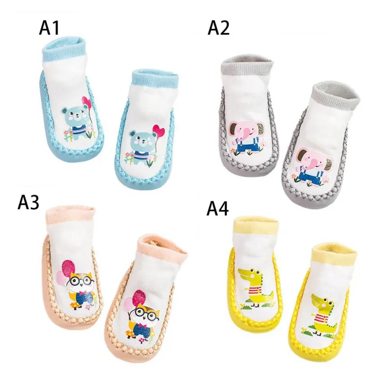 Милые носки для малышей; обувь для мальчиков и девочек; мягкая подошва; нескользящая домашняя обувь; носки; Тапочки