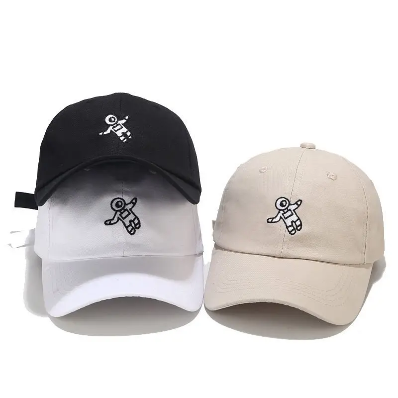 Unisex Embroidered Astronaut Baseball Dad Hat Cotton Men Baseball Cap Hip Hop Summer Women Snapback Hat Bone Wholesale Gift
