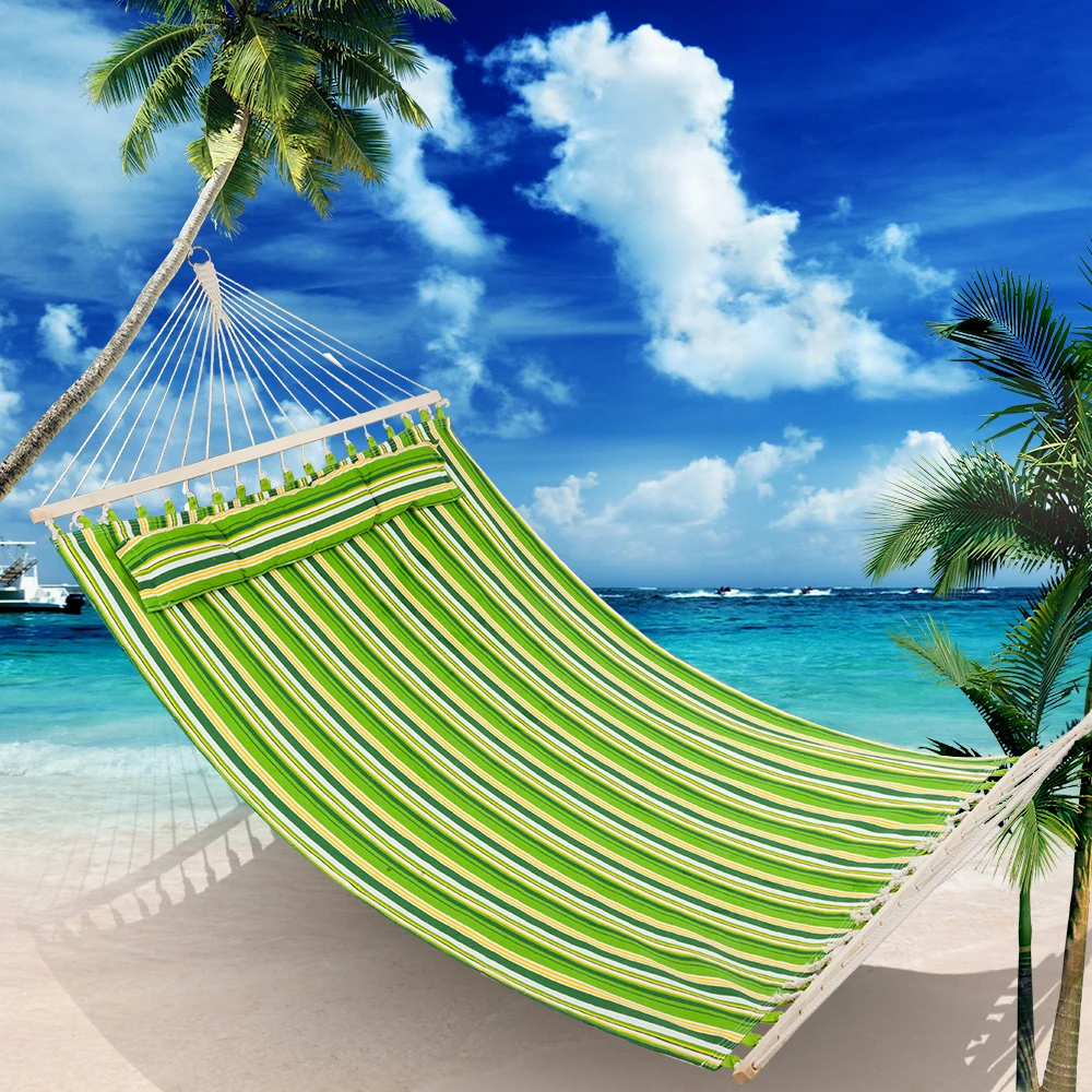 

Outdoor Double Hammock Portable Travel Camping Hanging Hammock Swing Lazy Chair Canvas Hammocks