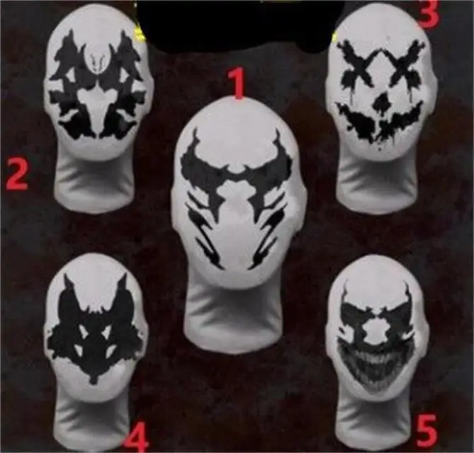 easy mens halloween costumes Inkblot Mask Color Change Watchmen Rorschach Mask Walter Kovacs Cosplay White Mask Halloween Costume Party Full Face Headwear best halloween costumes Cosplay Costumes