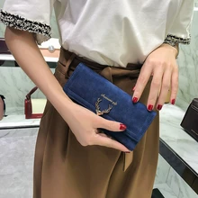 

Metal Deer Head Decoration PU Leather Long Purses Fashion Luxury Designer Unique Money Wallet Women