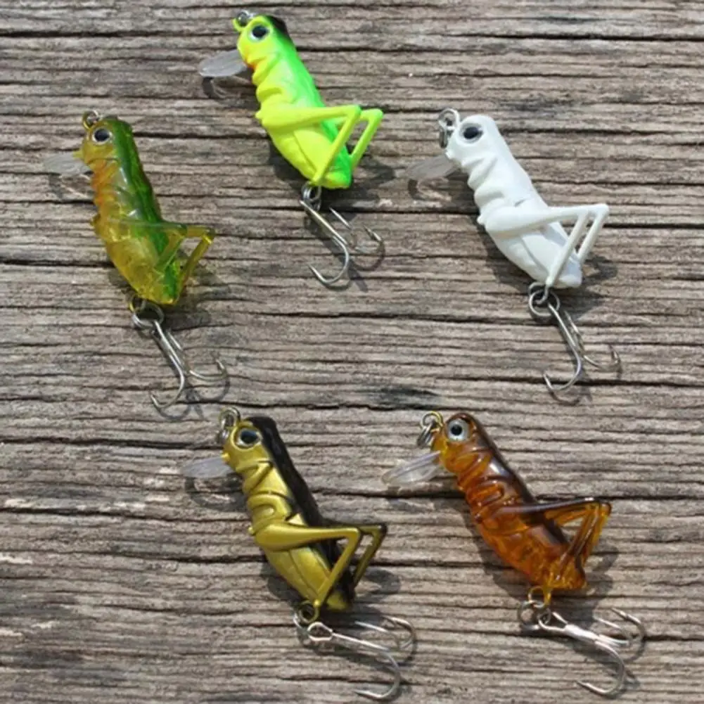 Hard Lure Grasshopper Shape Minnow Crank Bait Plastic Bait With Hook Swimbait Artificial Wobblers Fishing Tackle