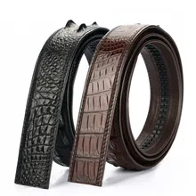 Men's Genuine Crocodile Luxury Brand Leather Belt Buckle New Homme Cinturones Mens High Quality Belts For Women Ceinture Femme