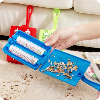 

Creative Sweeper Carpet Table Dust Brush Dirt Crumb Collector Cleaner Roller Tools 2 Brushes Head Handhold Household Cleaning