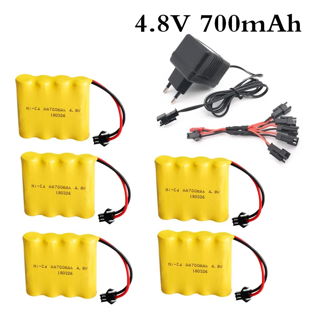Batterie rechargeable 4xaa pour voiture t l command e 4 8v 700mah ni