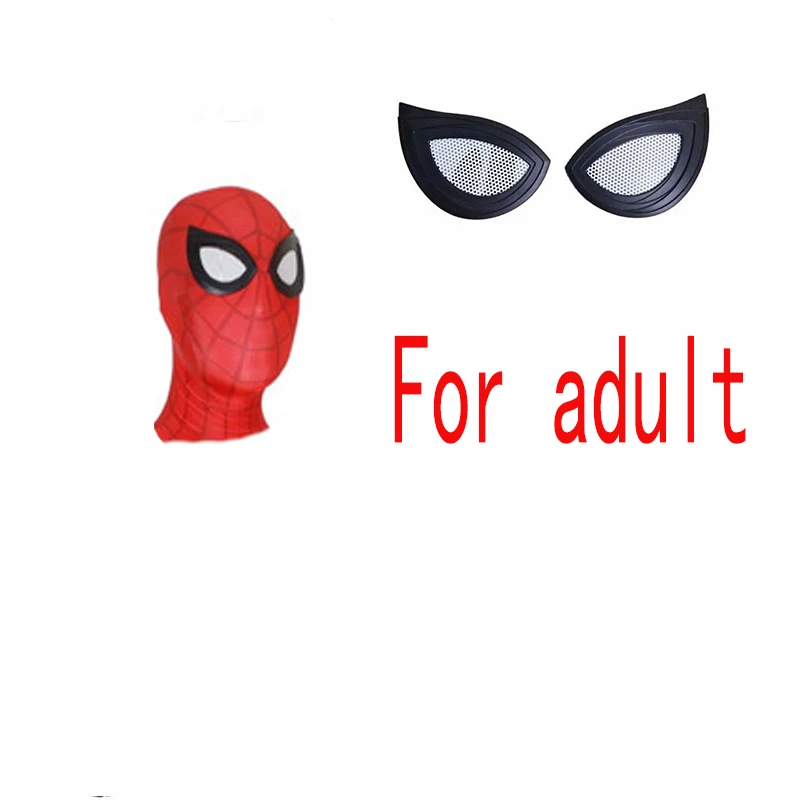 Mask adult Костюм паука человек вдали от дома Питер Паркерс косплей 3d принт паук супергерой боди костюм комбинезоны - Цвет: Mask adult