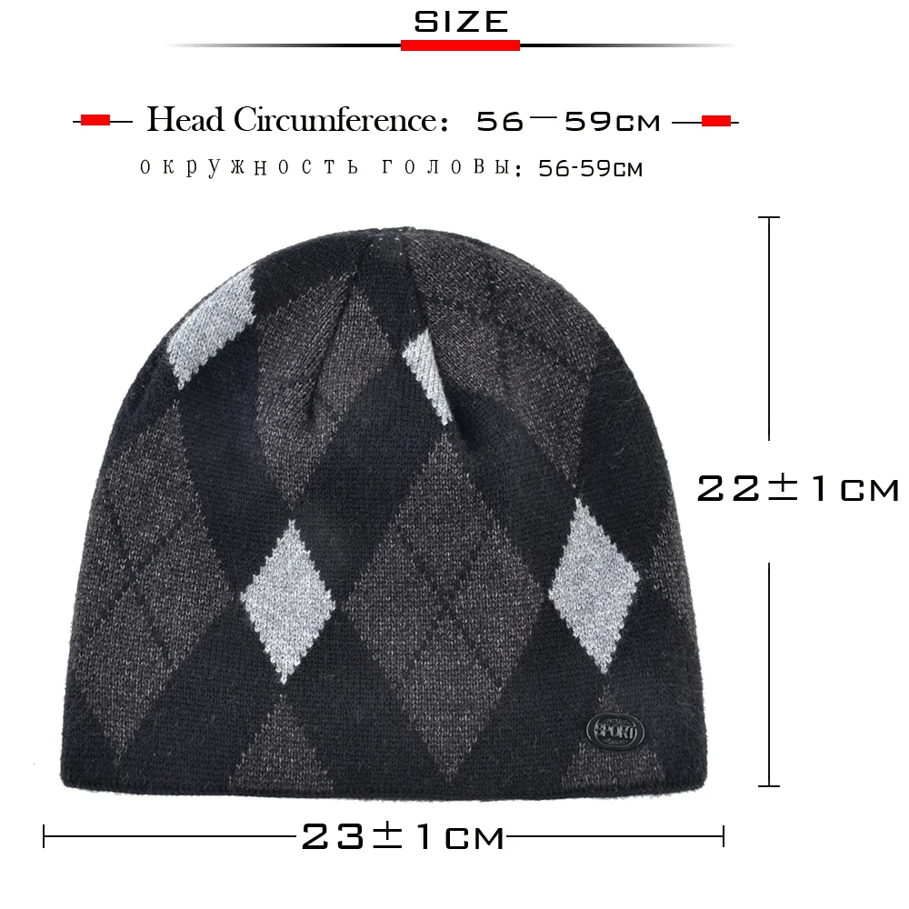 TQMSMY теплые шапочки Skullies мужские модные вязаные клетчатые теплые зимние шапки трикотажный детский чепчик Gorras толстый бархат Skullcap для женщин TMB28