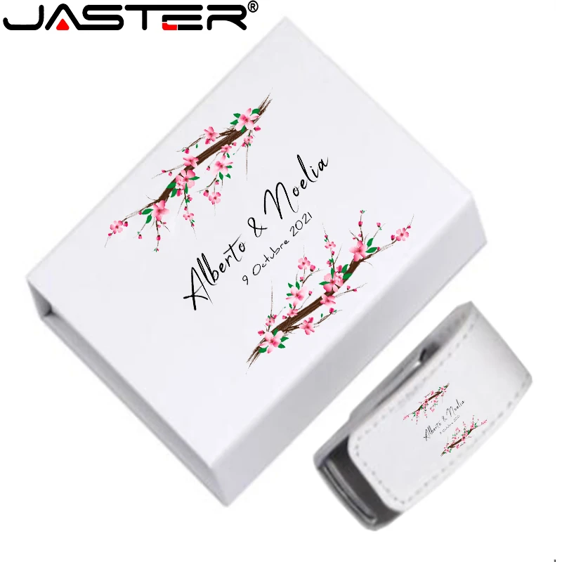 JASTER USB 2.0 Flash Drive 64GB Pen Drives 32GB BOX+USB Free Custom LOGO 16G 8G U Disk 4G Wedding Photography Gifts Memory Stick usb 3.1 flash drive