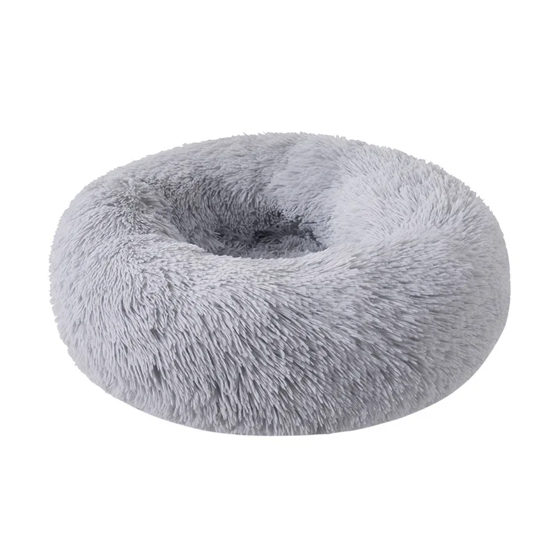 Pet Dog Bed Long Plush Super Soft Pet Bed Kennel Round Dog House Cat Bed For Dogs Bed Cushion Big Large Mat Bench Pets Supplies