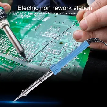 

Adjustable Temperature Electric Soldering Iron Welding Rework Station Hot Pencil Household Pen Soldering Repair Tool